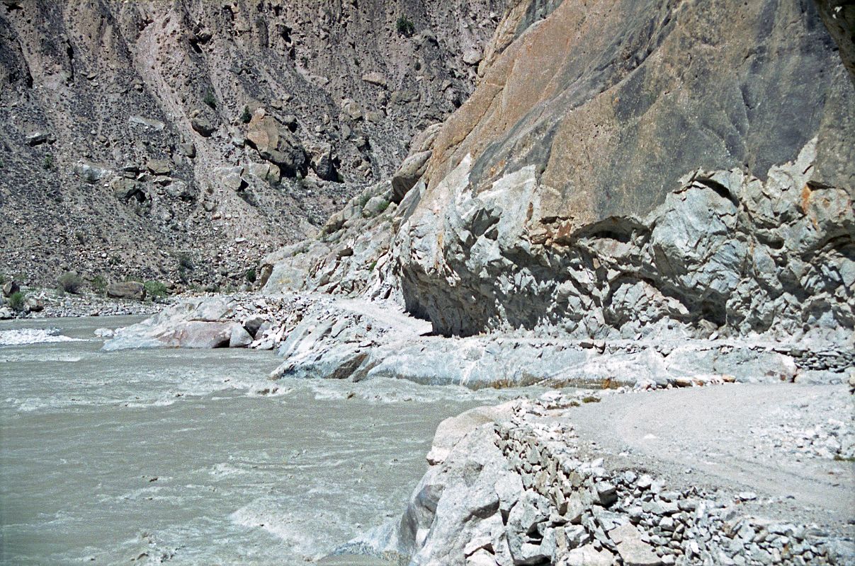 06 Road Is Carved Out of Rock In The Braldu Gorge On The Road To Askole